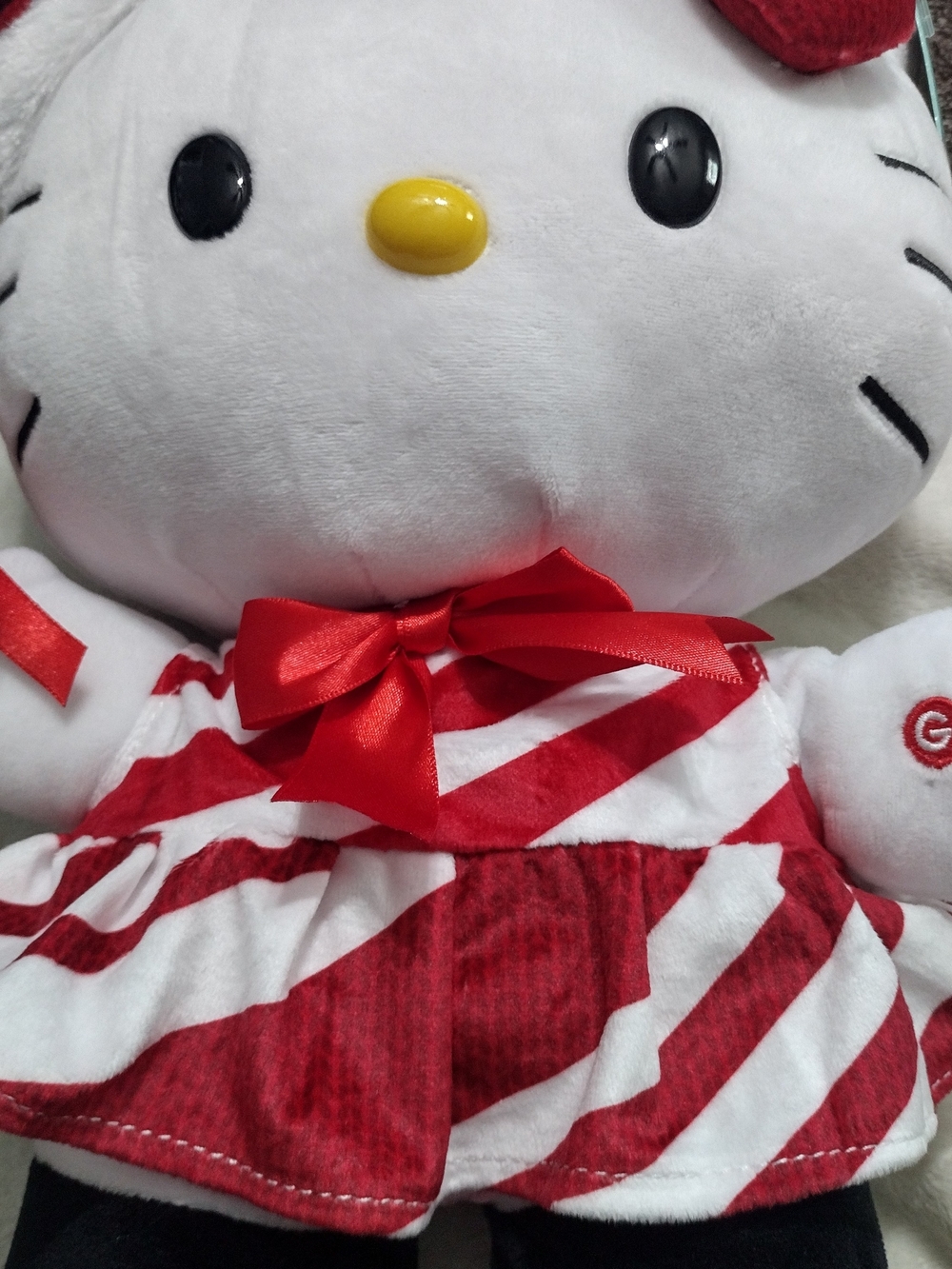 Hello Kitty Red, White & Yellow Plush Doll with Bow Dances To Music NWT